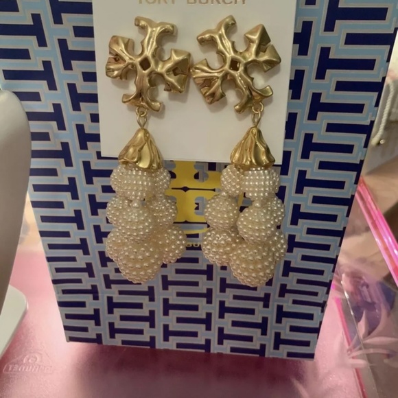Tory burch exaggerated beaded earrings - Picture 4 of 8